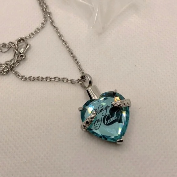 Cremation Urn Necklace for Ashes Always in My Heart Jewelry - Picture 4 of 7